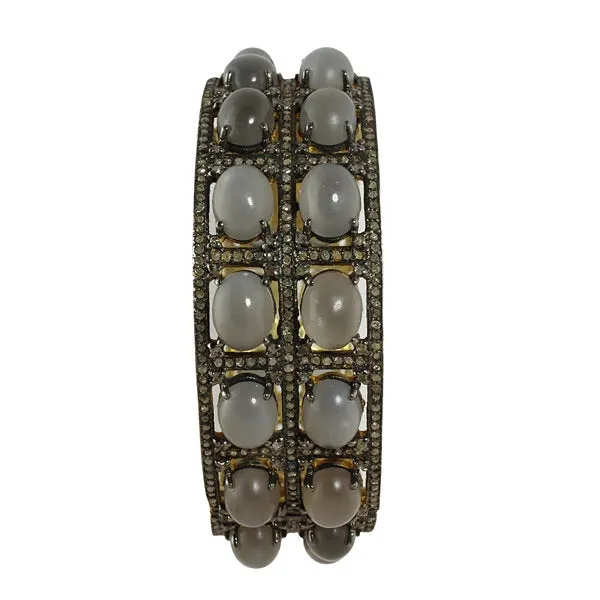 DOUBLE ROW CHAMPAGNE DIAMOND BANGLE