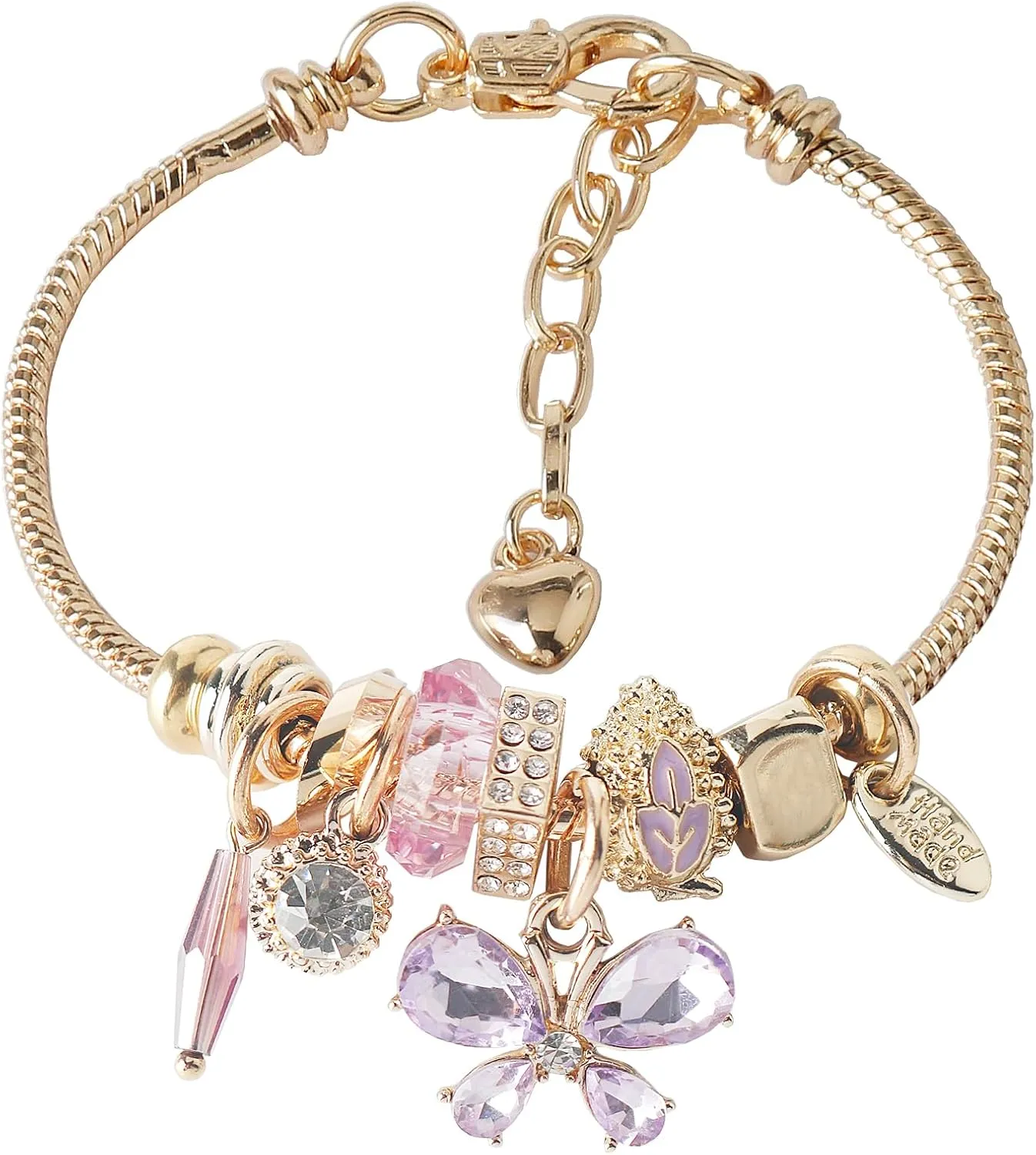 DS Charm Bracelets for teen girls exquisite cute cartoon friendship bracelet Gold Stainless Steel Bangle birthday Gift box Adjustable little girls kids jewelry holiday gifts