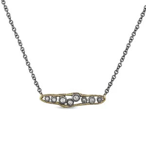 Flowing Diamonds Bar Necklace