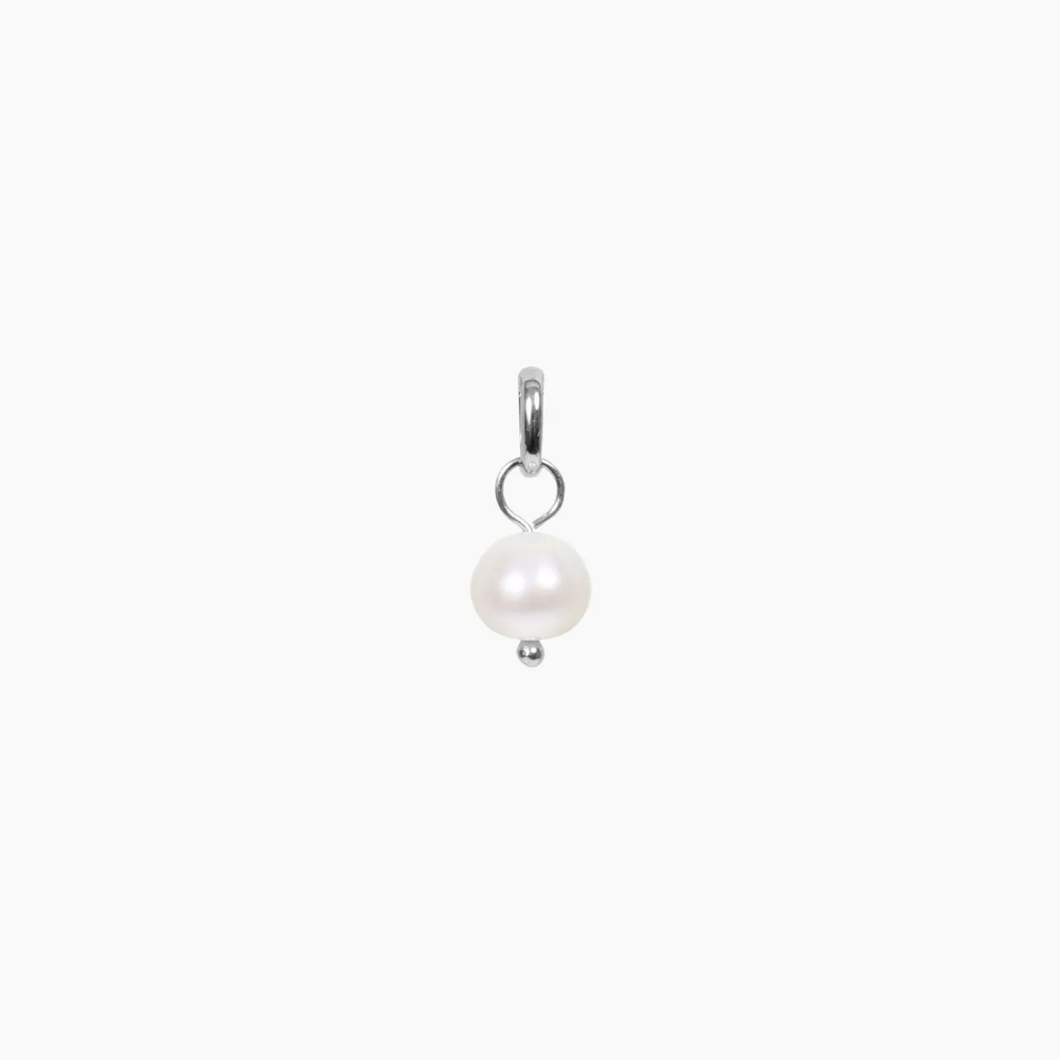 Freshwater Pearl Pendant Charm (Silver)