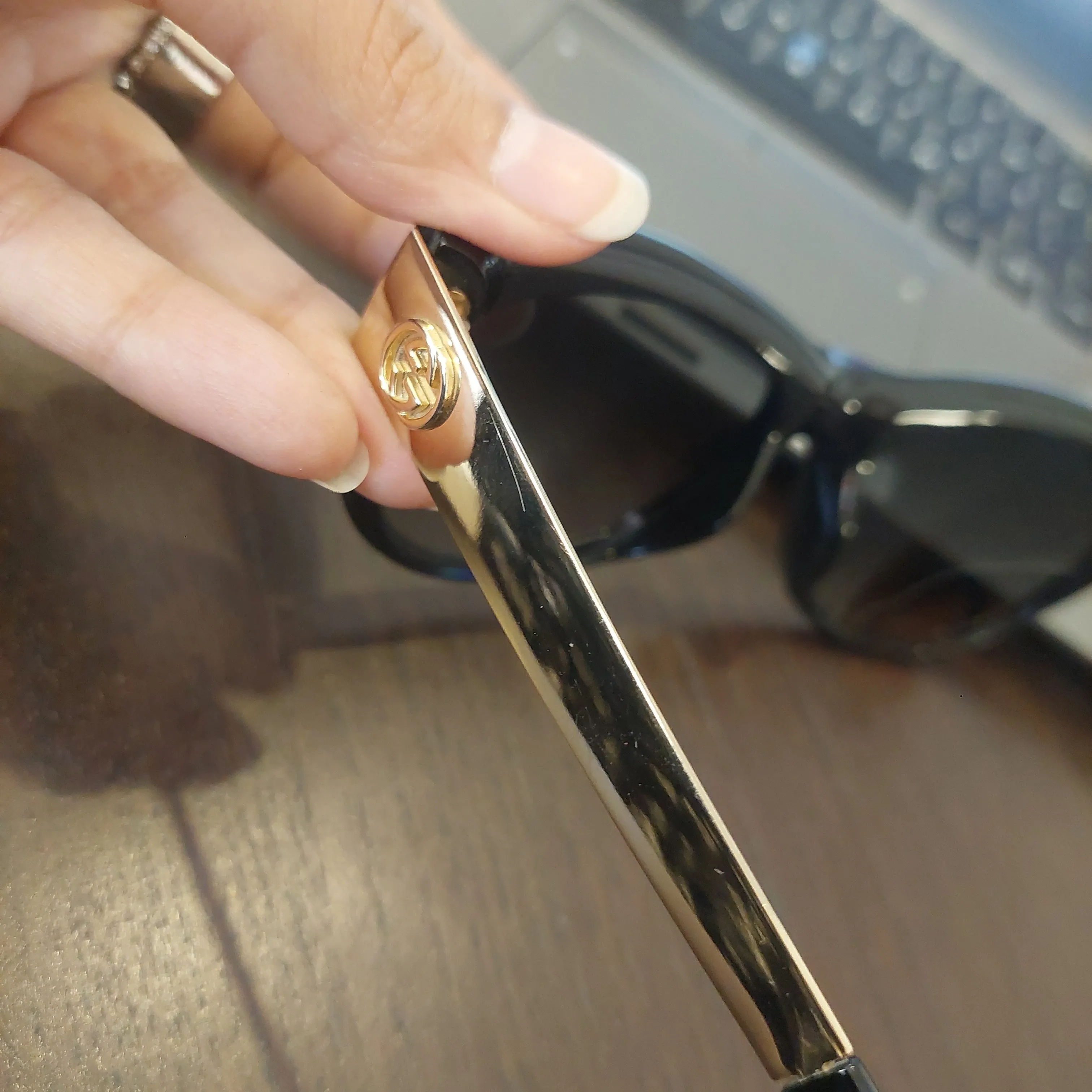 Gucci Black & Gold GG379/N/S Sunglasses | Gently Used |