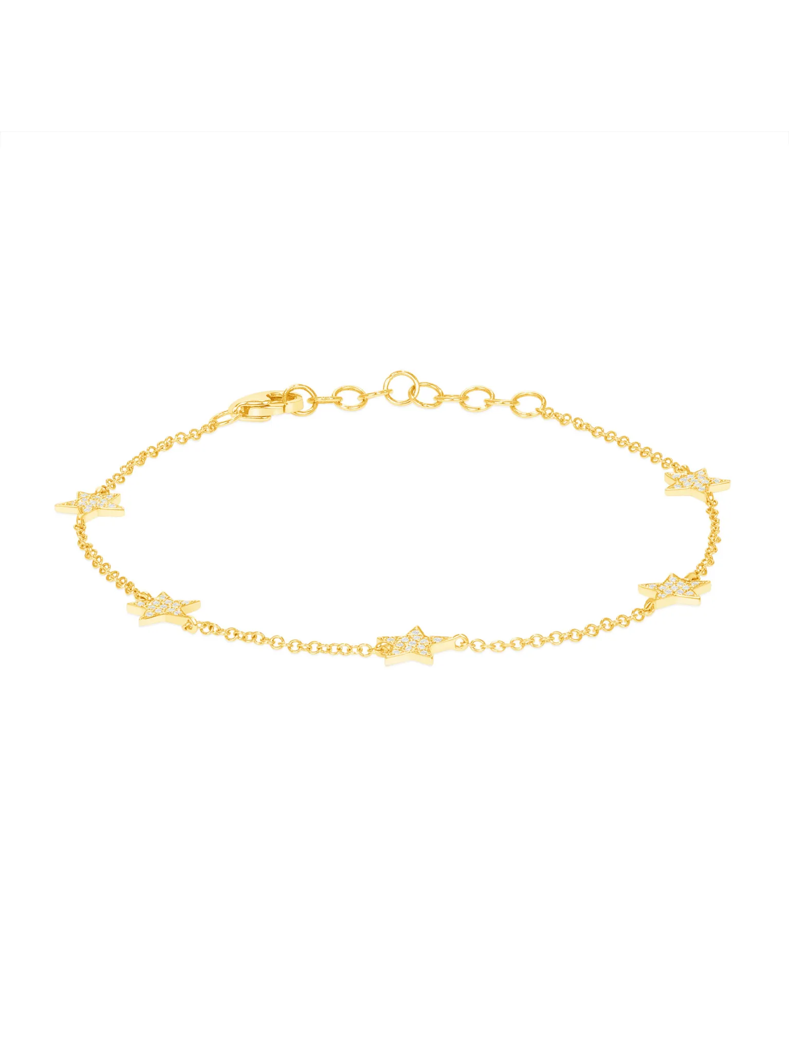 Hallie Diamond Star Bracelet 14K