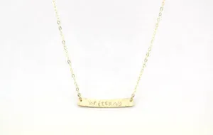 Hammered Bar Necklace