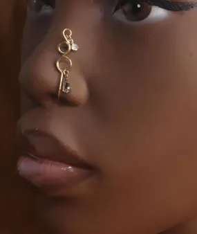 Handmade Dangle Swirl Fake Nose Cuff Piercing