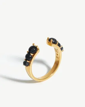 Harris Reed Openness Ring | 18ct Gold Plated Vermeil/Black Onyx