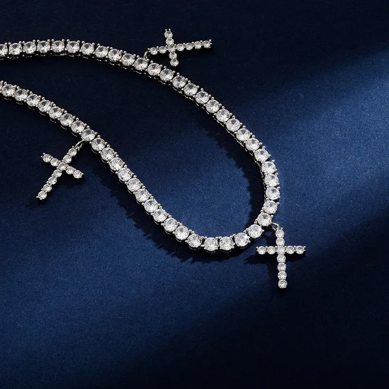 Hip Hop 4mm Vintage Cross Necklace