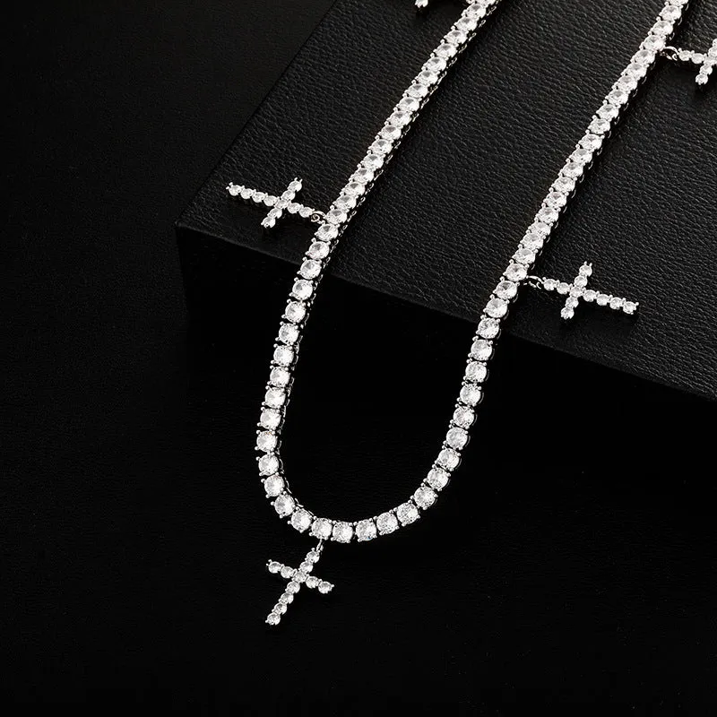 Hip Hop 4mm Vintage Cross Necklace