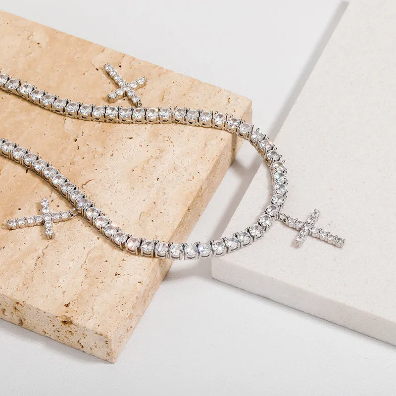 Hip Hop 4mm Vintage Cross Necklace