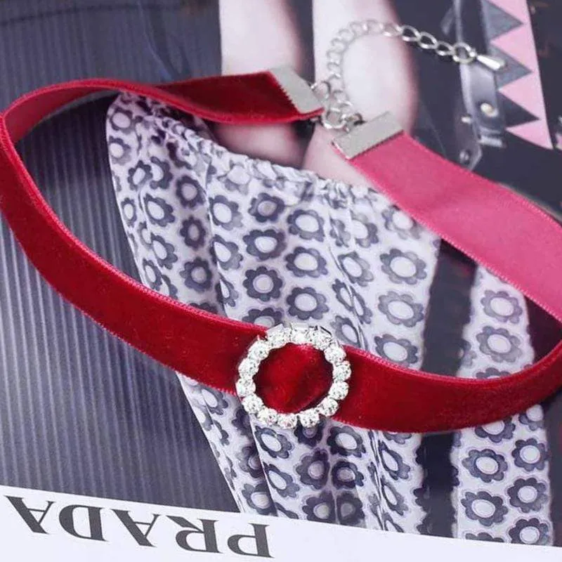 Hold It Against Me Red Choker Necklace