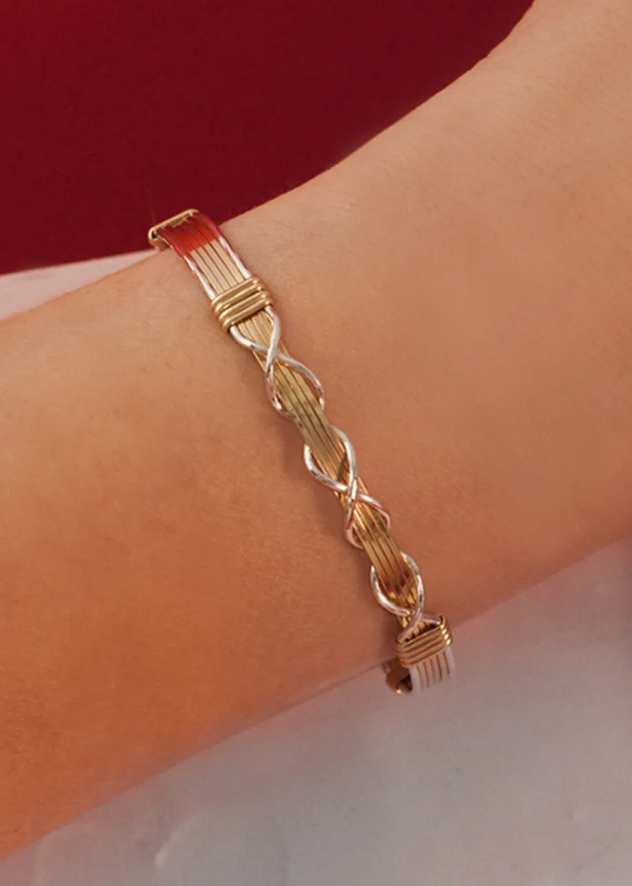 I Love You Forever 14K Artist Wire and Silver Bracelet