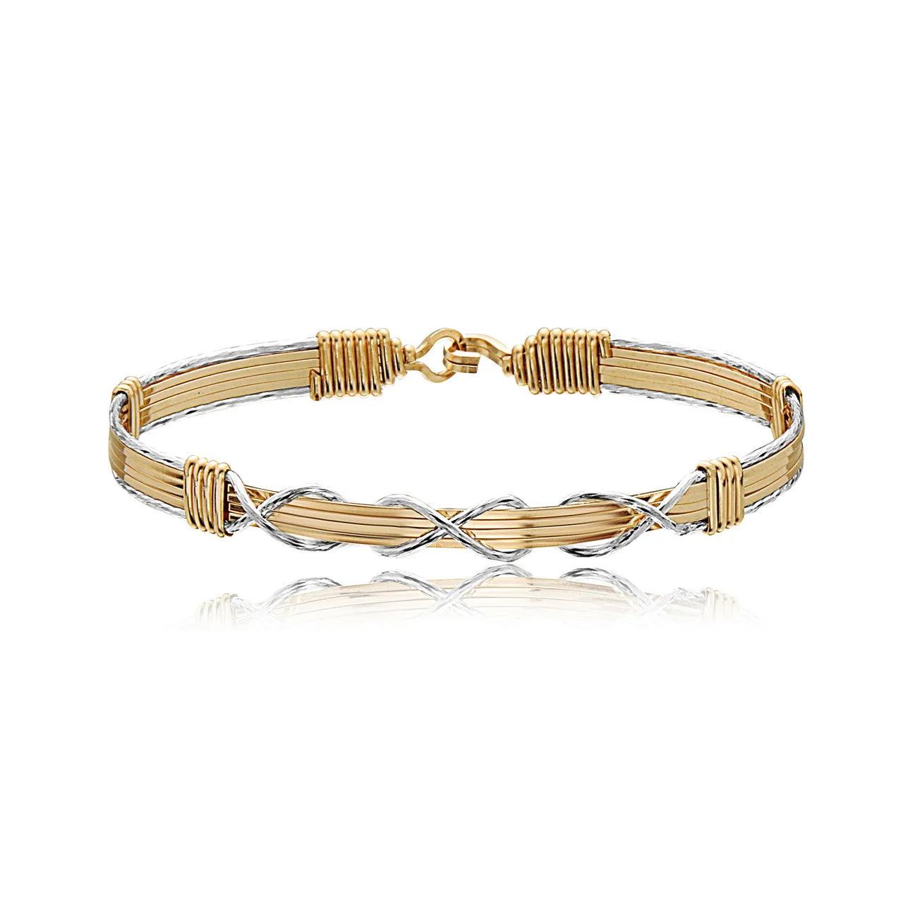 I Love You Forever 14K Artist Wire and Silver Bracelet