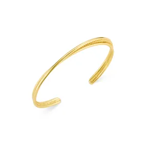Interlocking Textured Open Bangle