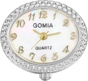 JewelryWe Novelty Finger Watch Classic Round Colorful Dial Quartz Watch Rings Adjustable Open Ring Watch