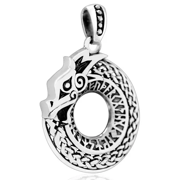 Jormungand Necklace - Sterling Silver