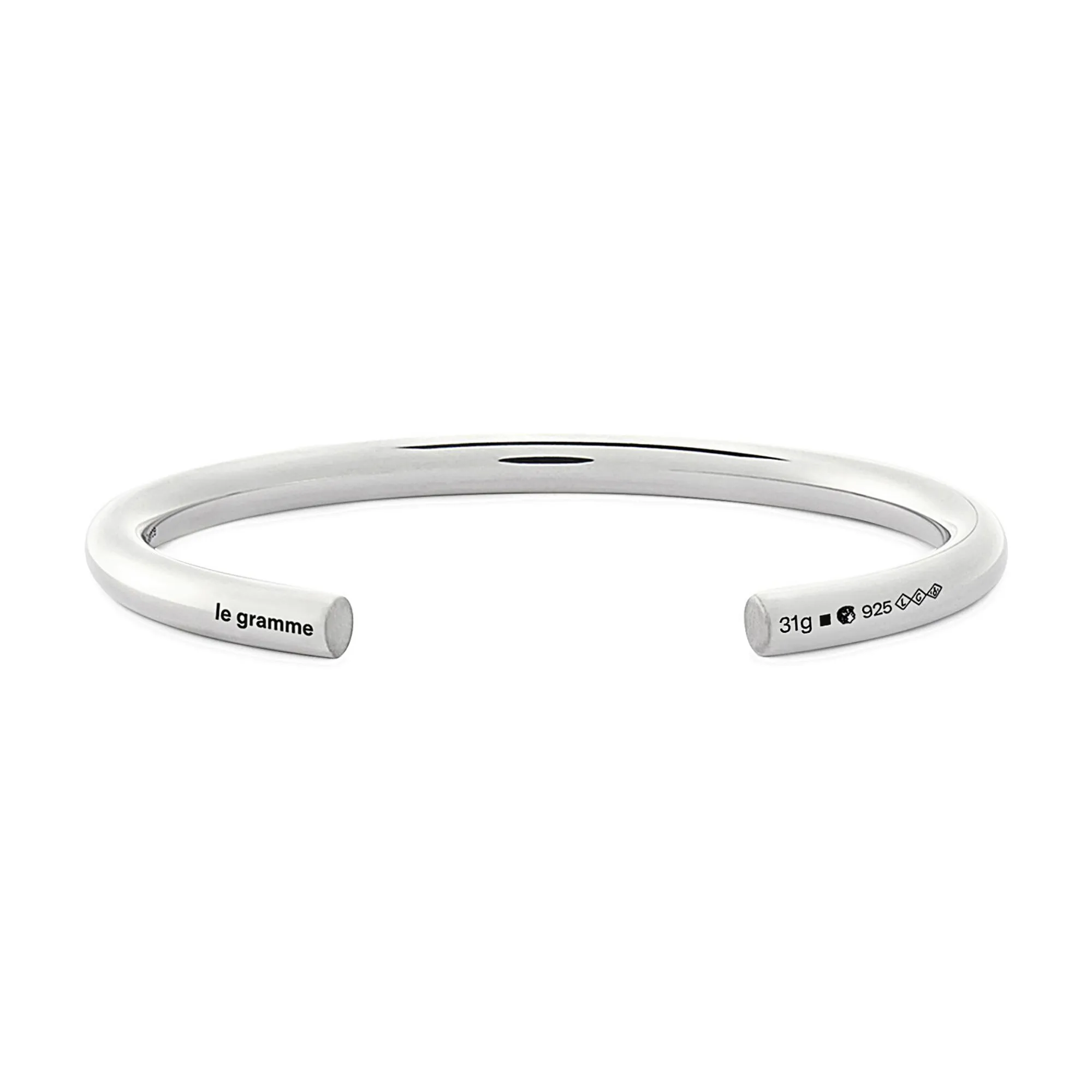 LE GRAMME MEN'S 31G STERLING SILVER POLISHED CUFF BRACELET