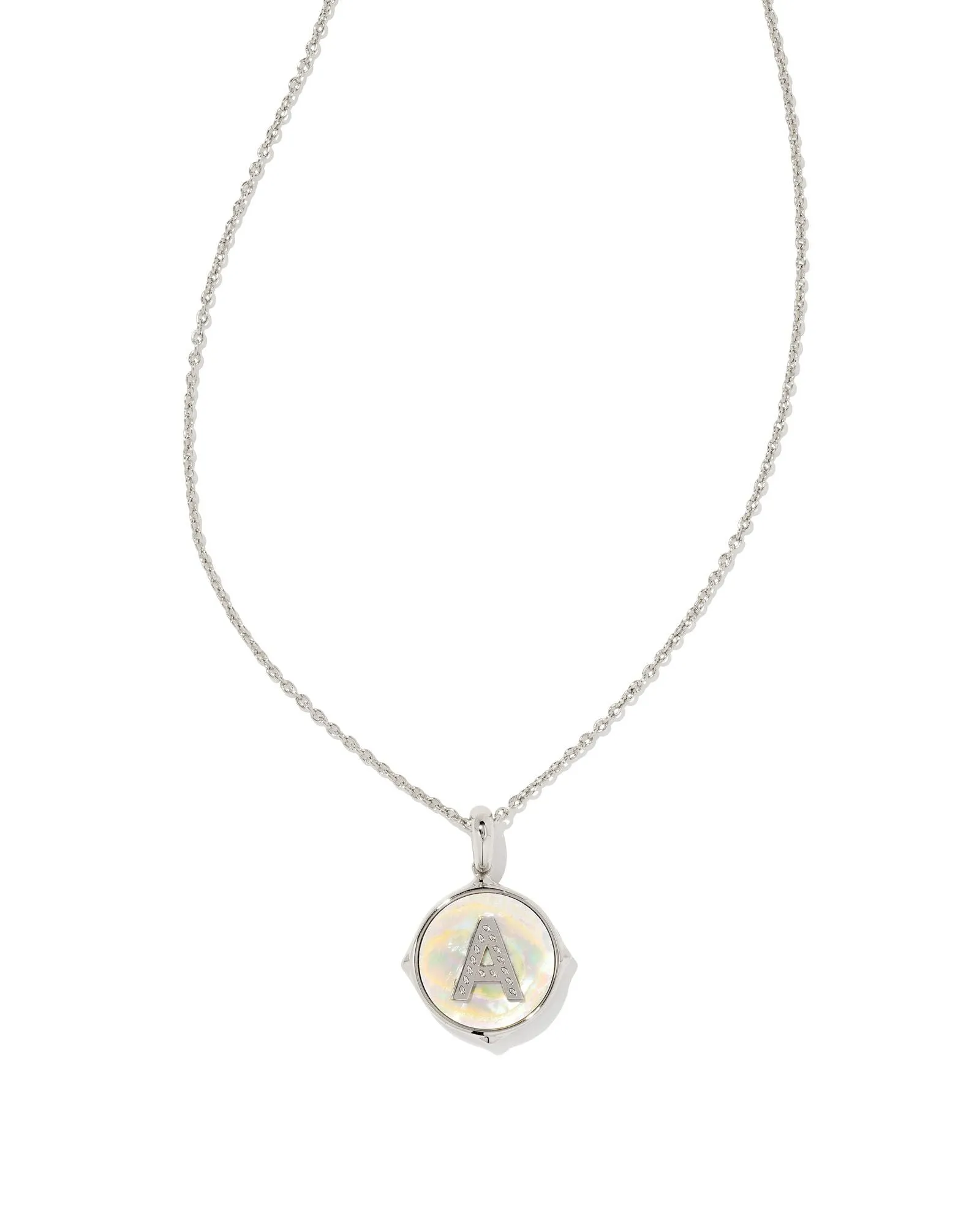 Letter Disc Pendant Necklace