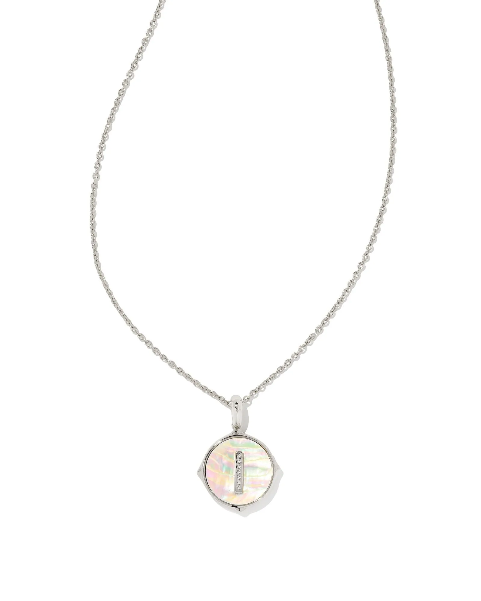 Letter Disc Pendant Necklace