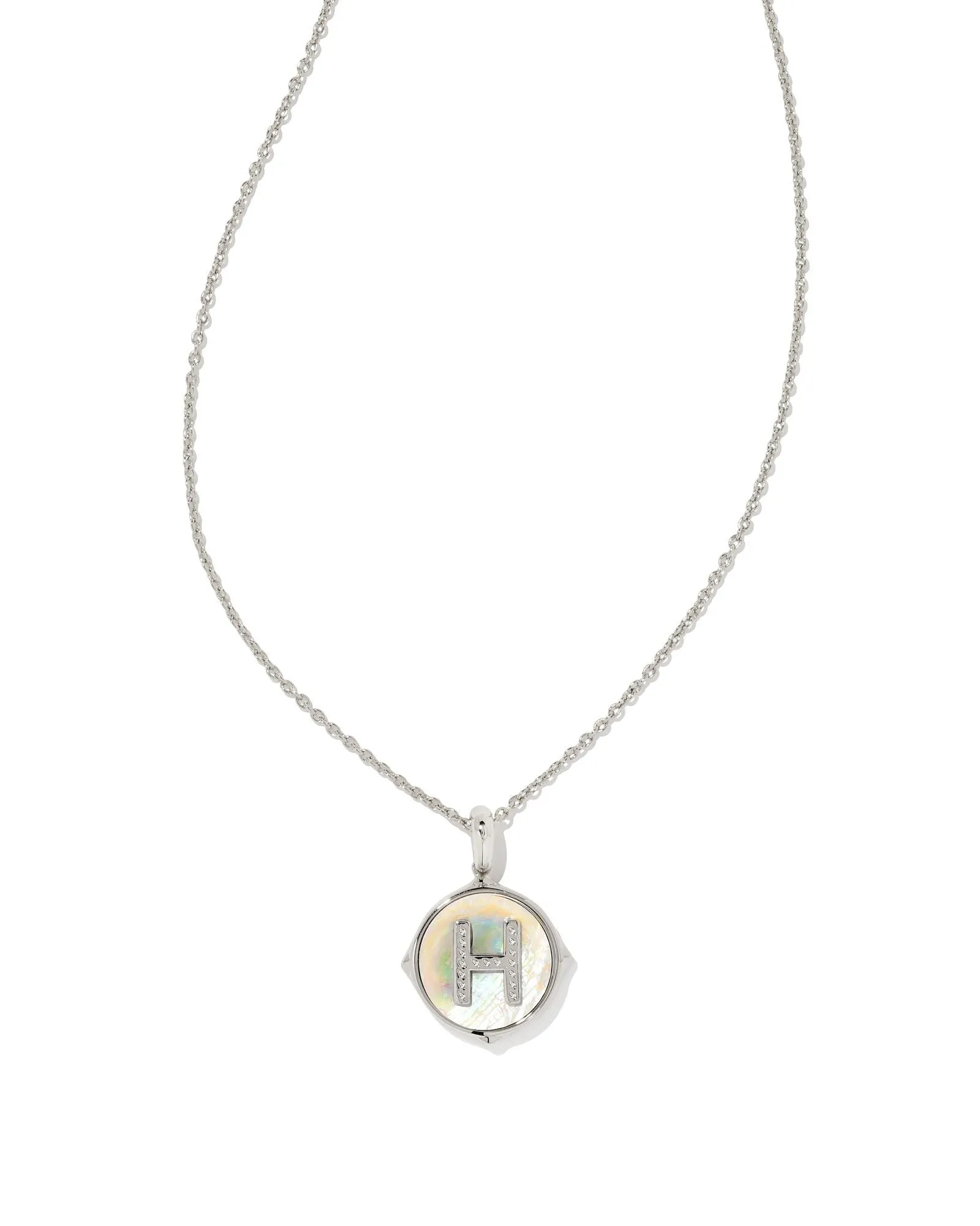 Letter Disc Pendant Necklace