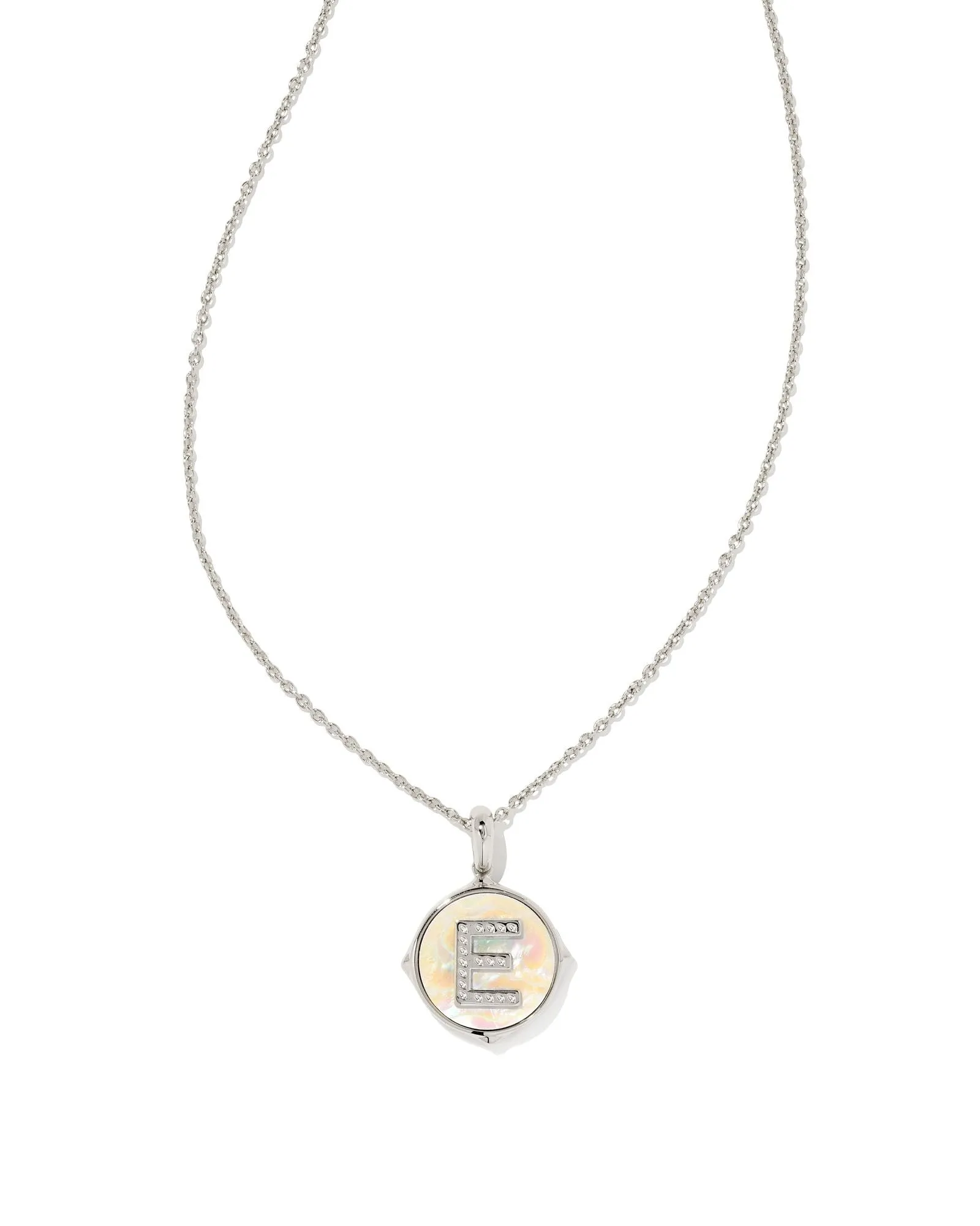 Letter Disc Pendant Necklace