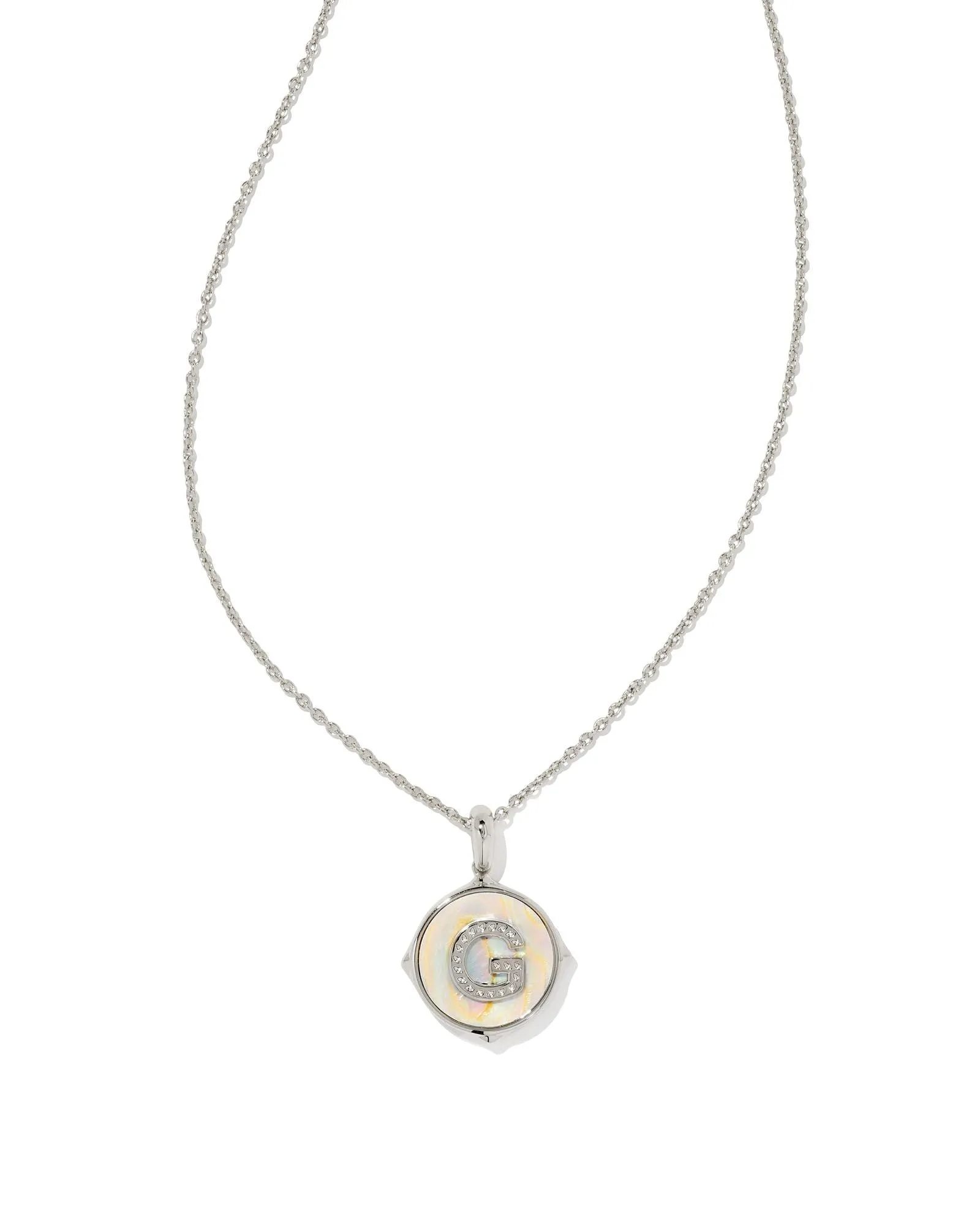 Letter Disc Pendant Necklace