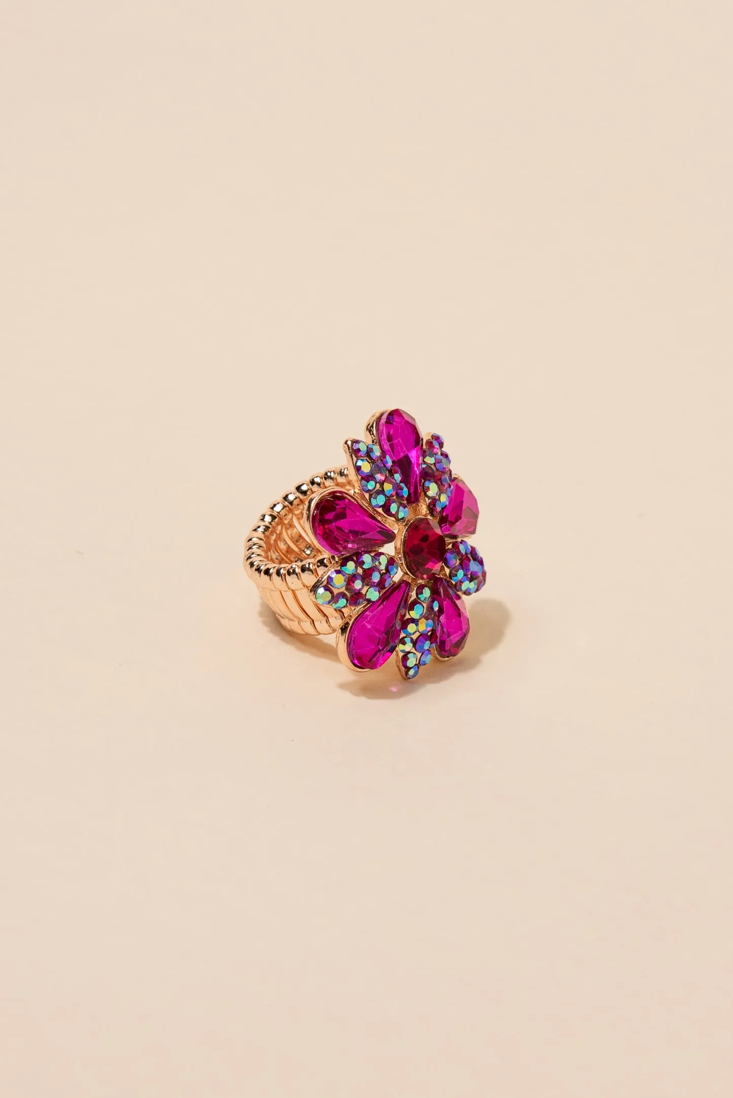 Lilith Teardrop Flower Stone Ring