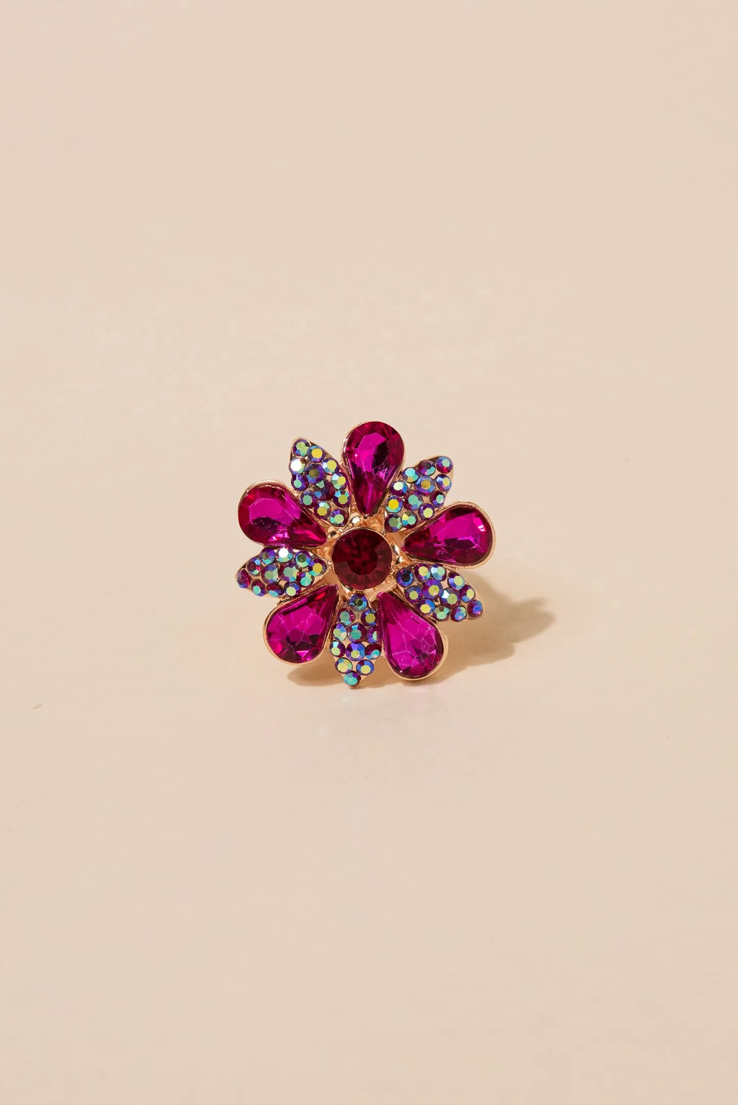 Lilith Teardrop Flower Stone Ring