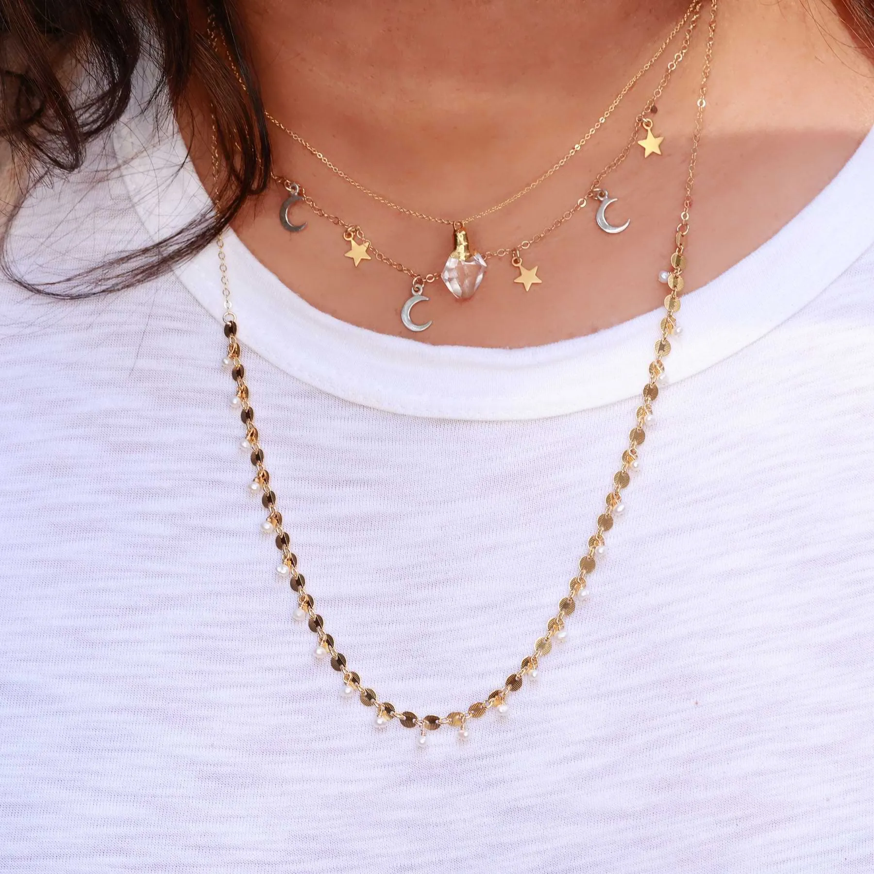 Lily - Pearl and Gold Necklace