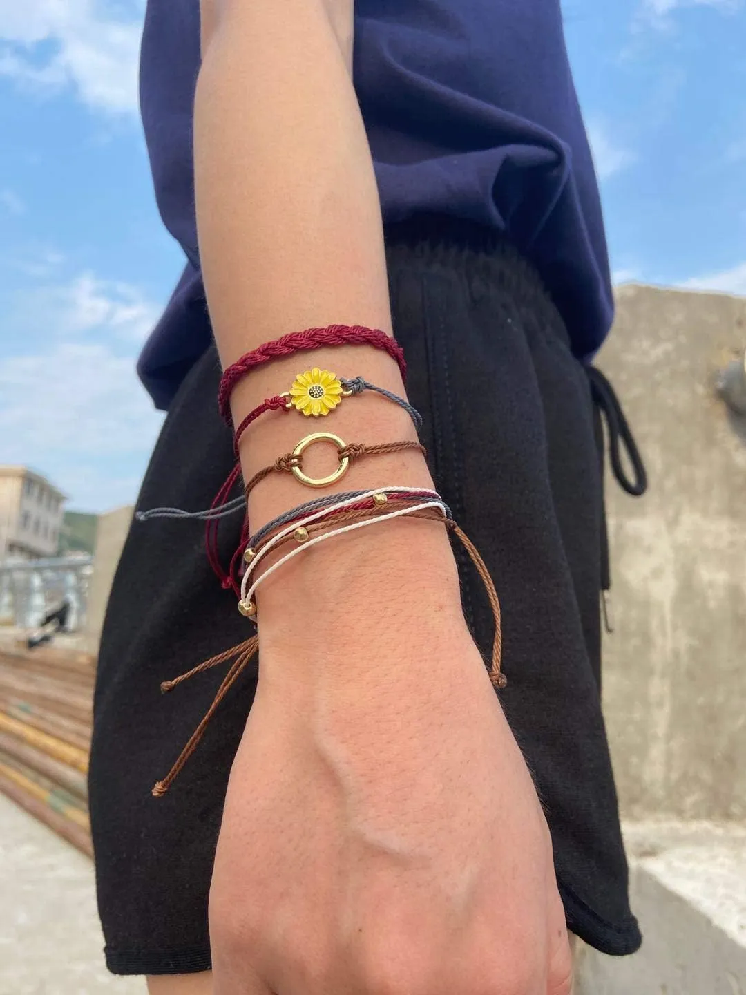 Long tiantian Cute String Bracelets for Women Trendy Summer Stuff Boho Friendship Bracelets Waterproof 4ocean Bracelets Outfits Adjustable Wave Surfer Beach Bracelets Stocking Stuffers