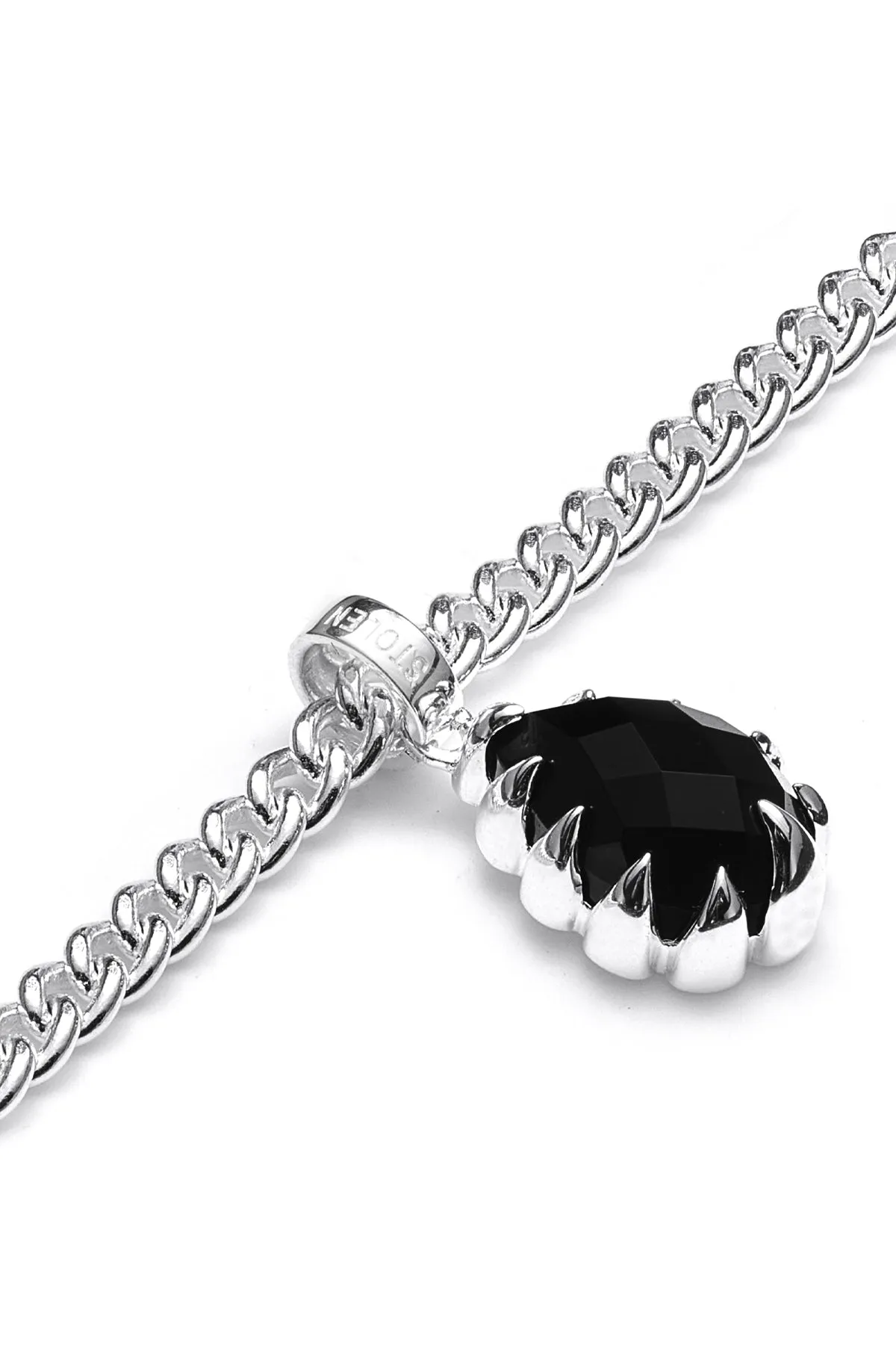 Love Claw Drop Necklace - Onyx
