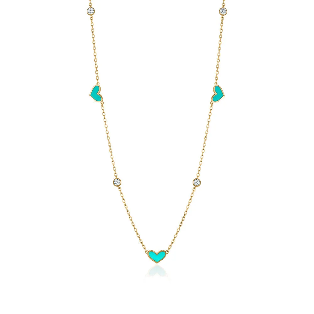 LOVE ENAMEL NECKLACE