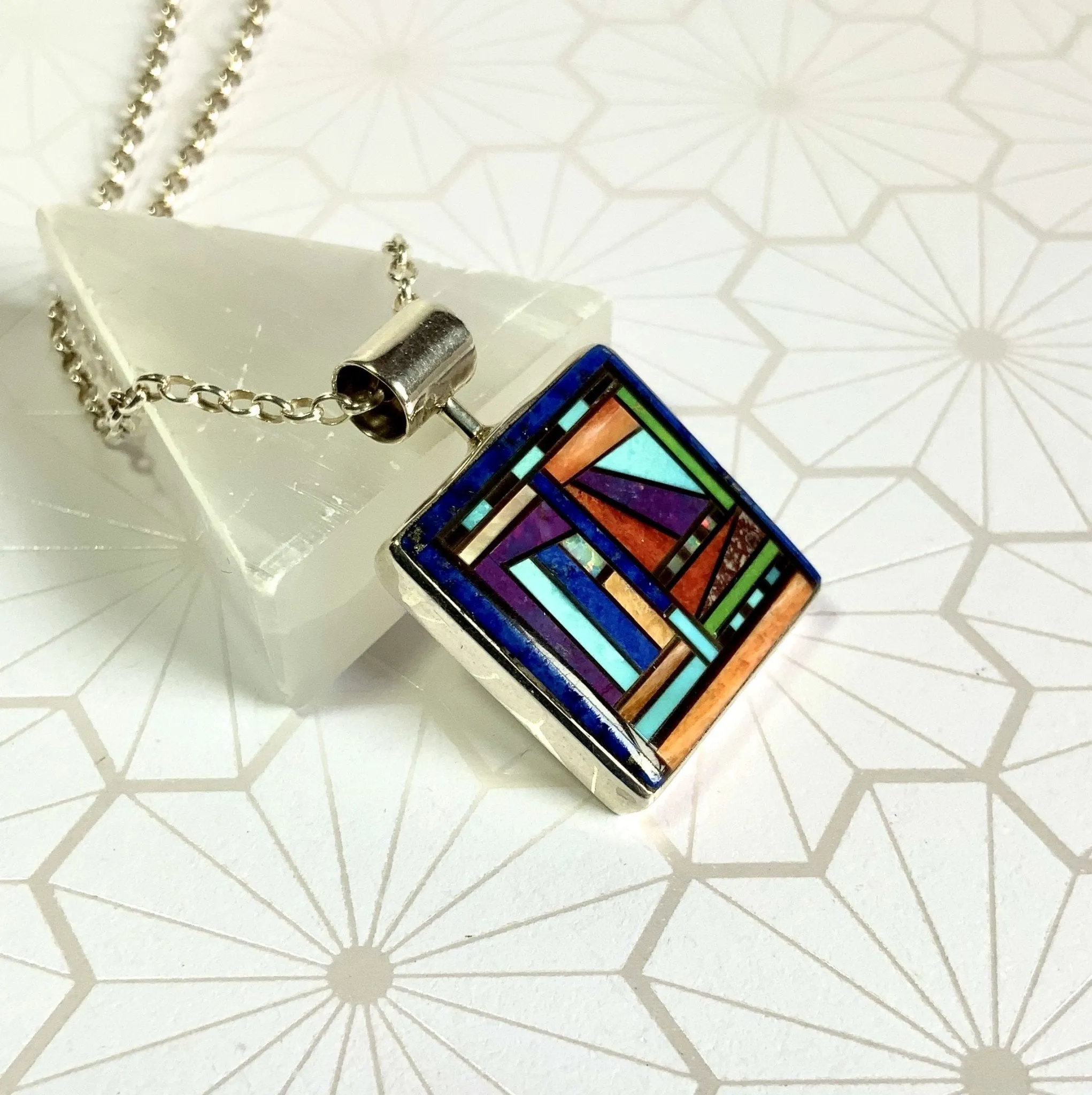 Many Paths Inlay Pendant