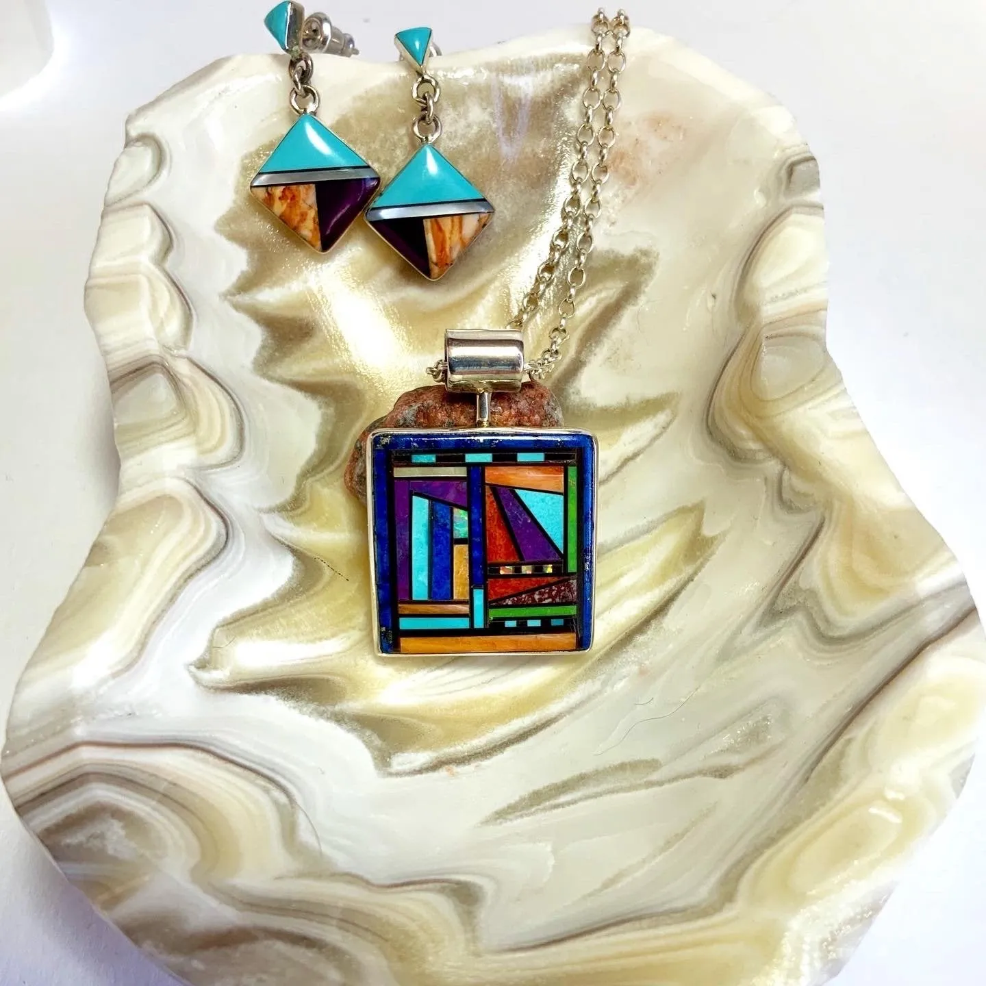 Many Paths Inlay Pendant