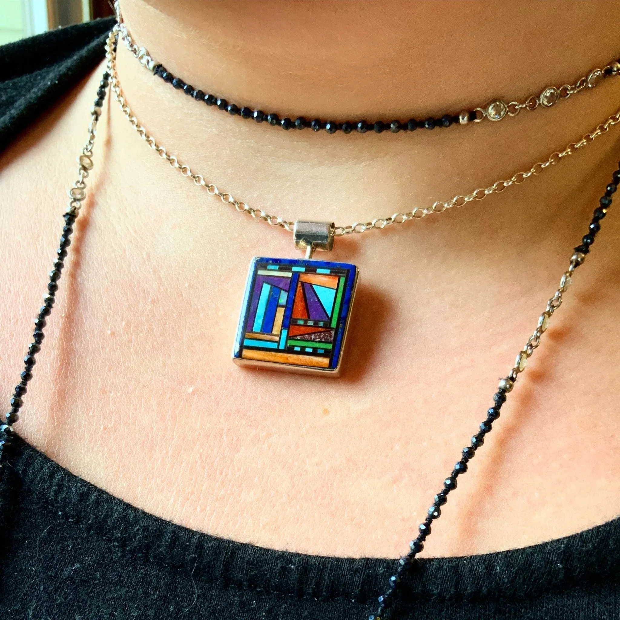 Many Paths Inlay Pendant