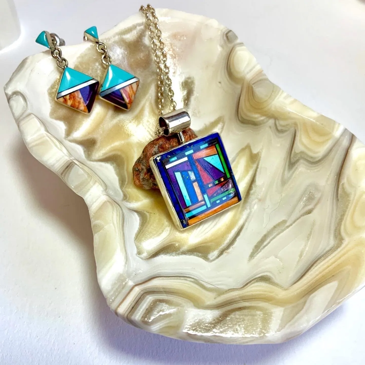 Many Paths Inlay Pendant