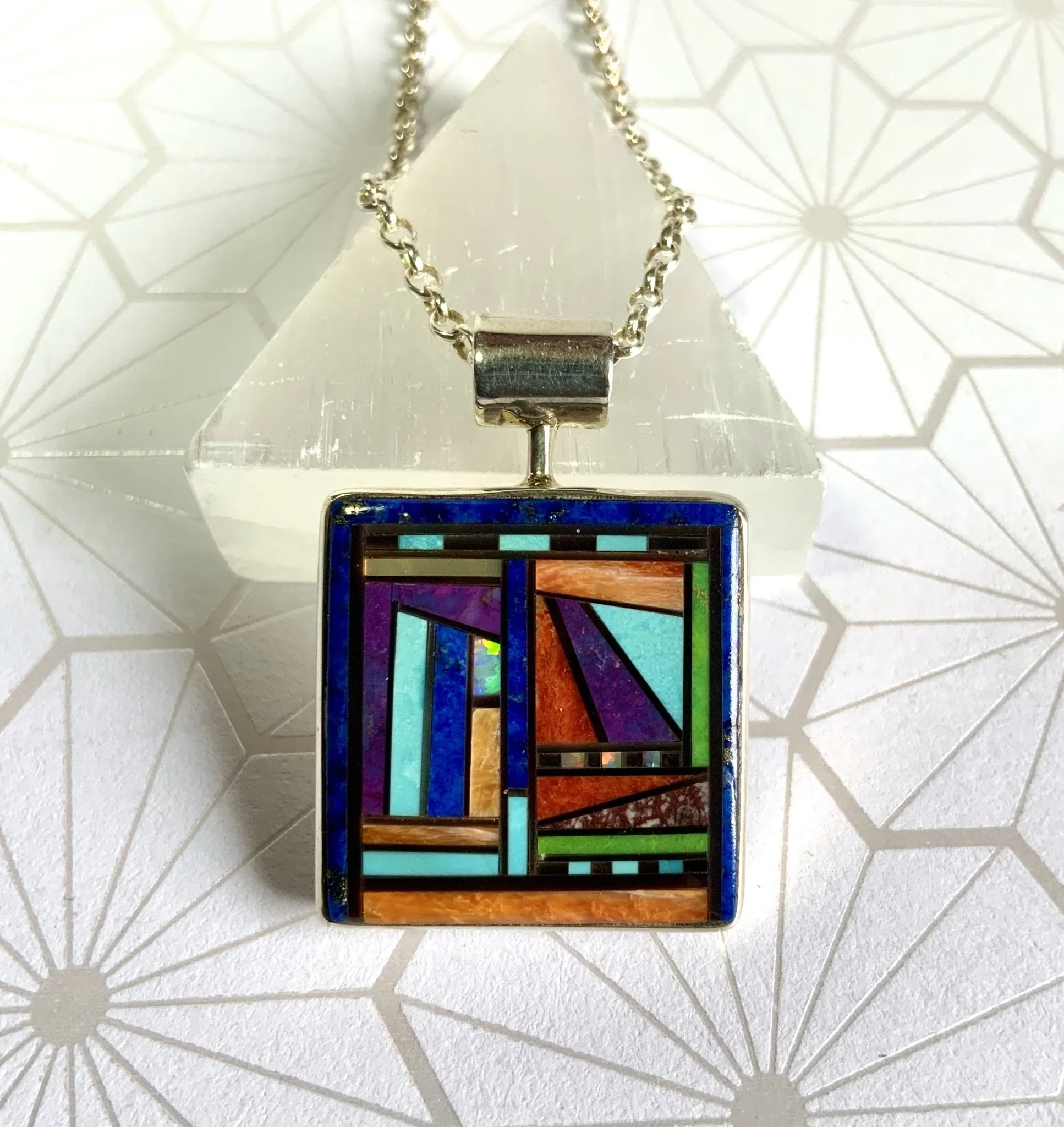 Many Paths Inlay Pendant