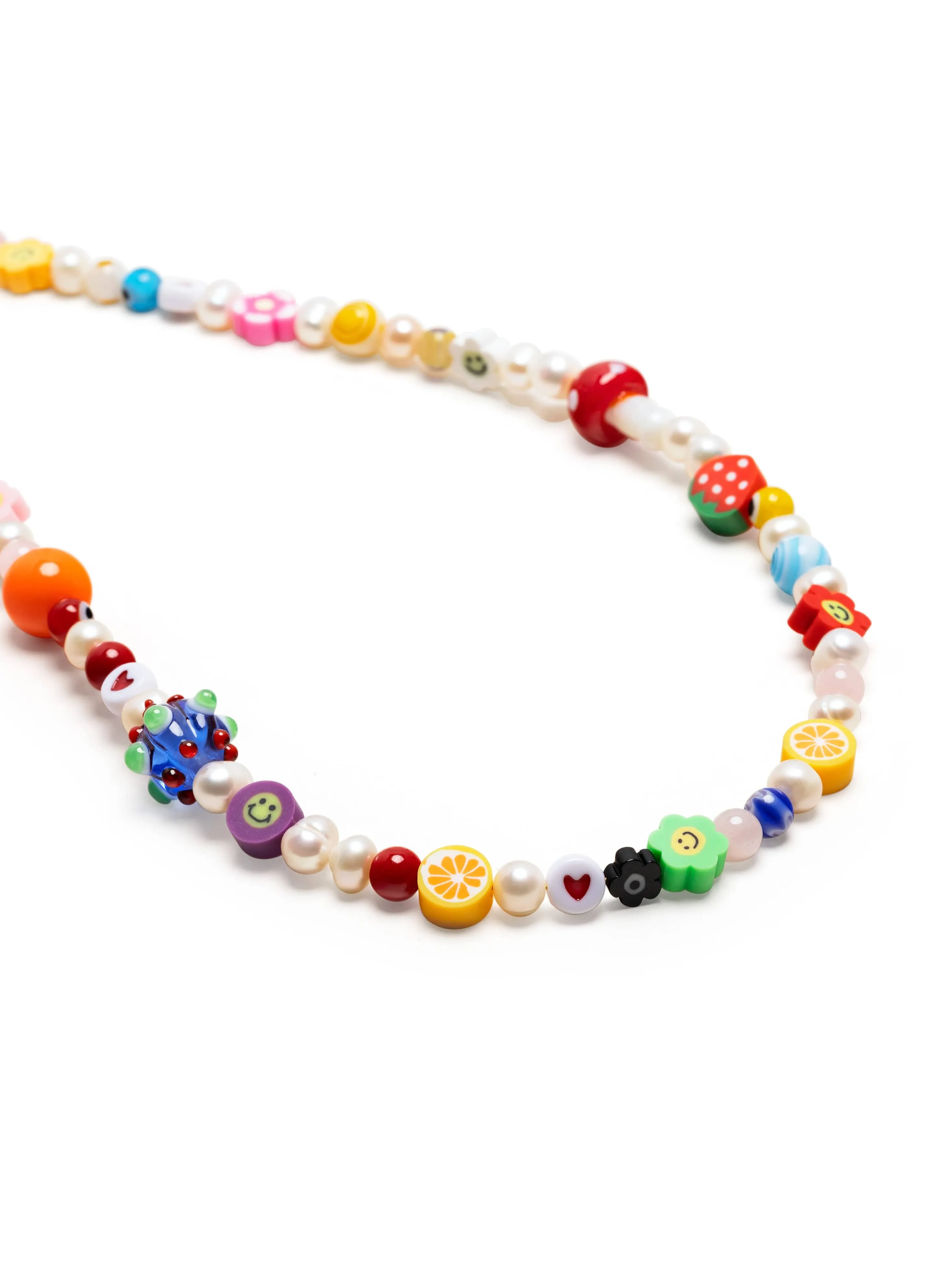 Men's Berry Pearl Choker with Assorted Beads