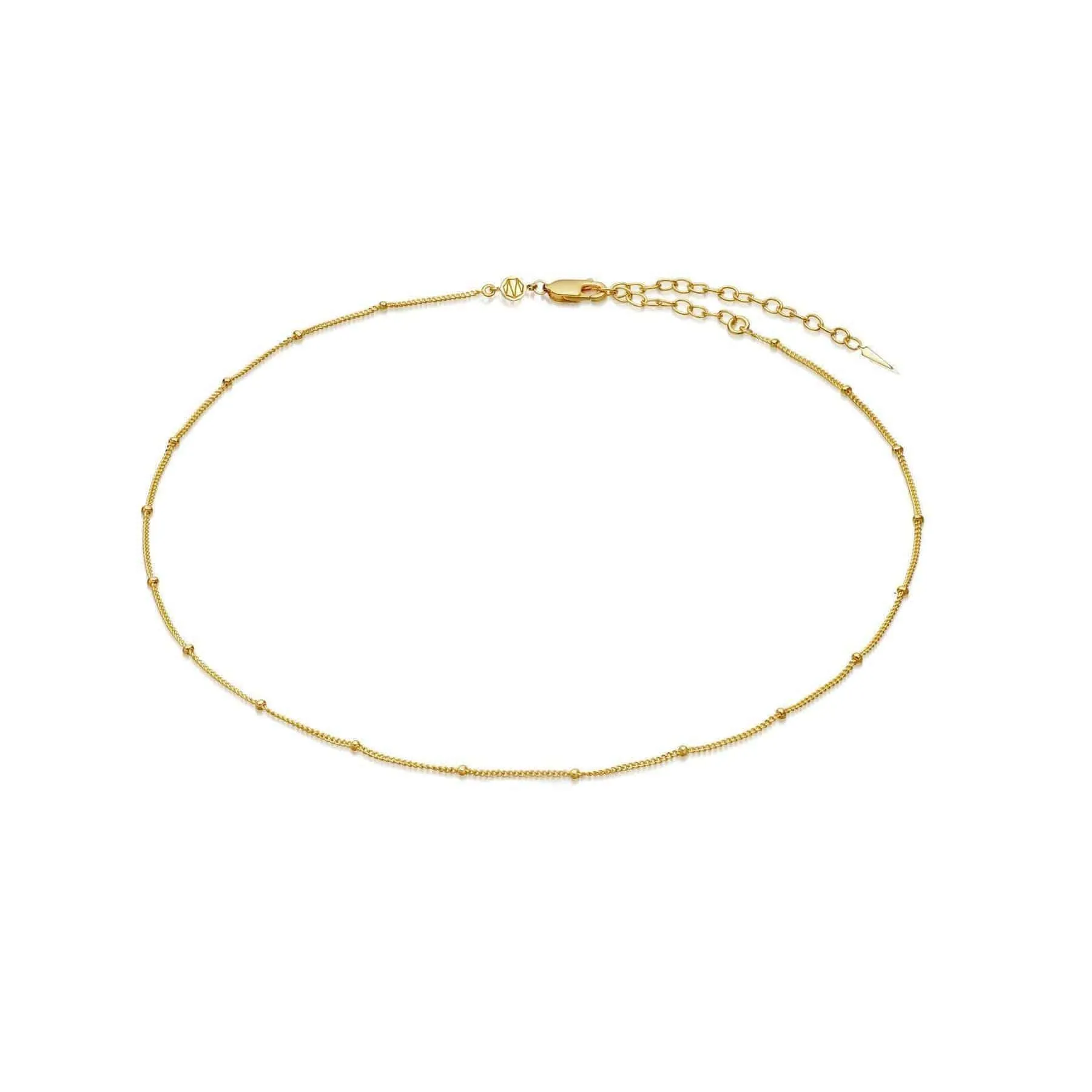 Modern Beaded Choker Gold Vermeil Necklace