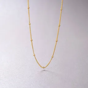 Modern Beaded Choker Gold Vermeil Necklace