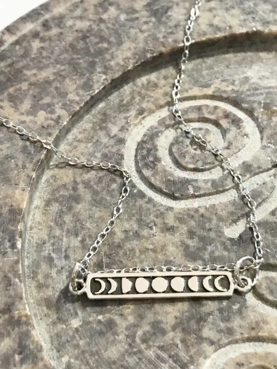 Moon Phase Bar Necklace