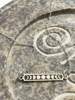 Moon Phase Bar Necklace