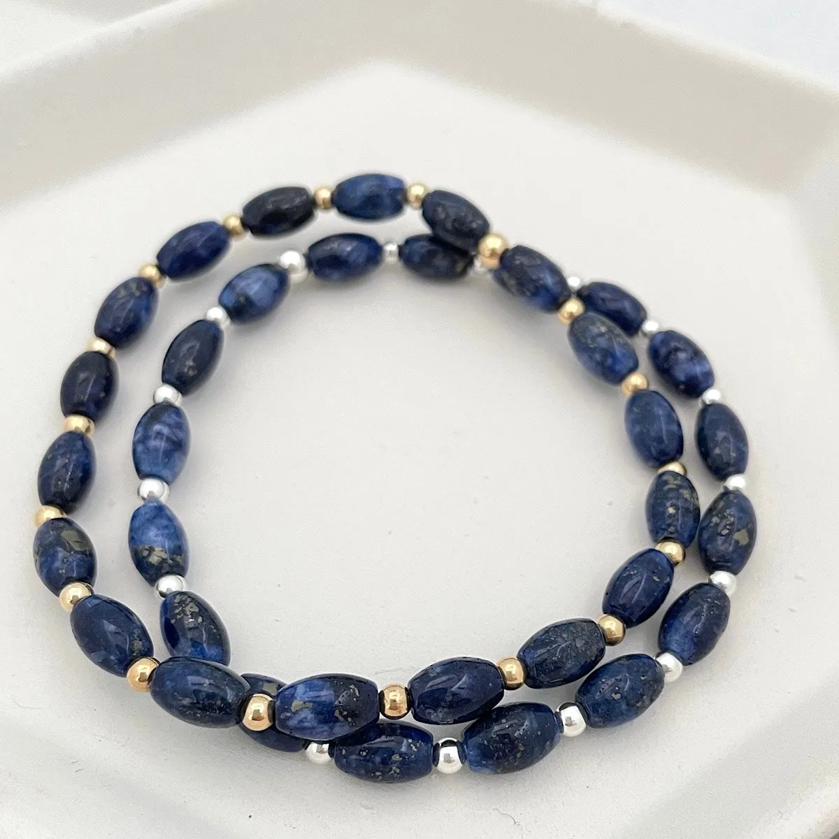 Navy Blue Quartz Choker Necklace Limited Edition