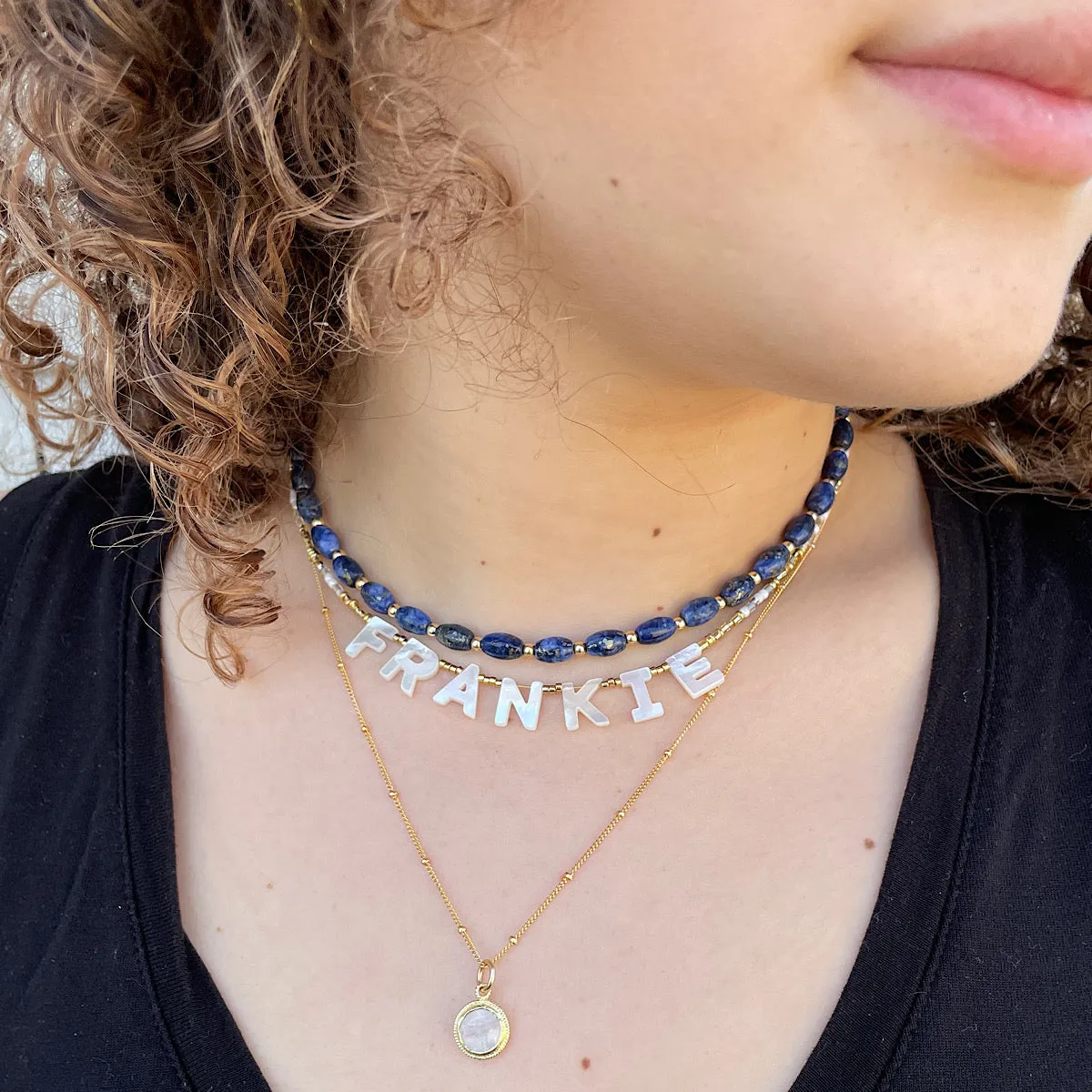 Navy Blue Quartz Choker Necklace Limited Edition