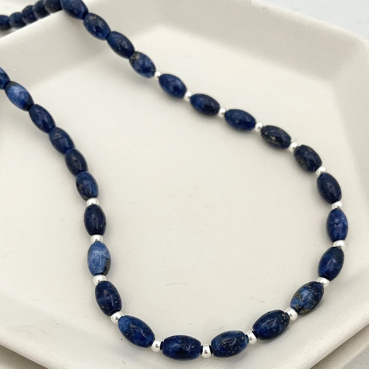 Navy Blue Quartz Choker Necklace Limited Edition