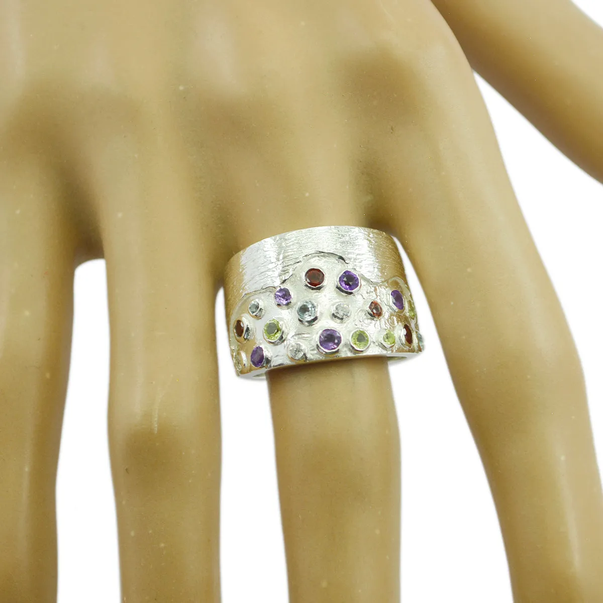 Nubile Gem Multi Stone 925 Sterling Silver Rings Anniversary Gifts