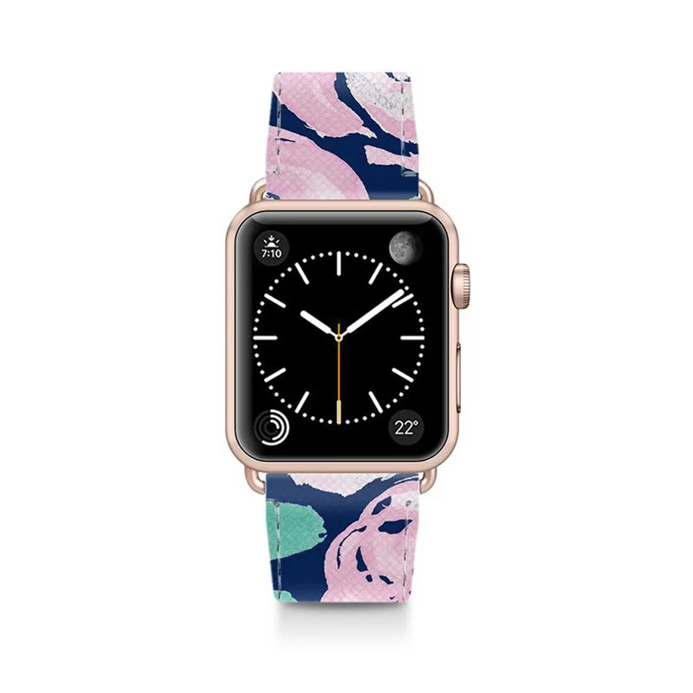 [OPEN BOX] CASETIFY Apple Watch Band Leather All Series 42mm Aluminum Gold Frame 2  (Apple Watch sold separately)