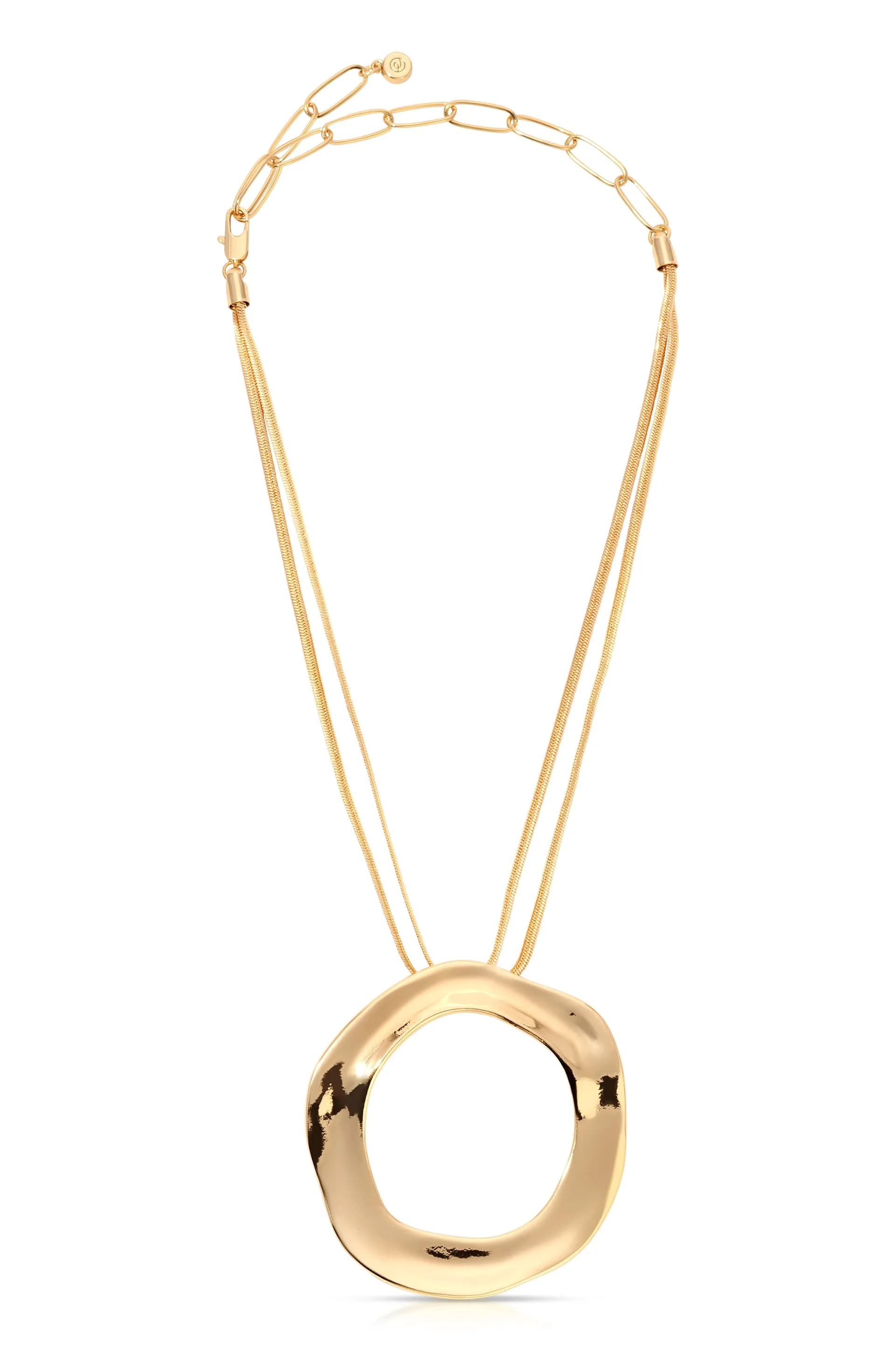 Open Circle Statement Necklace