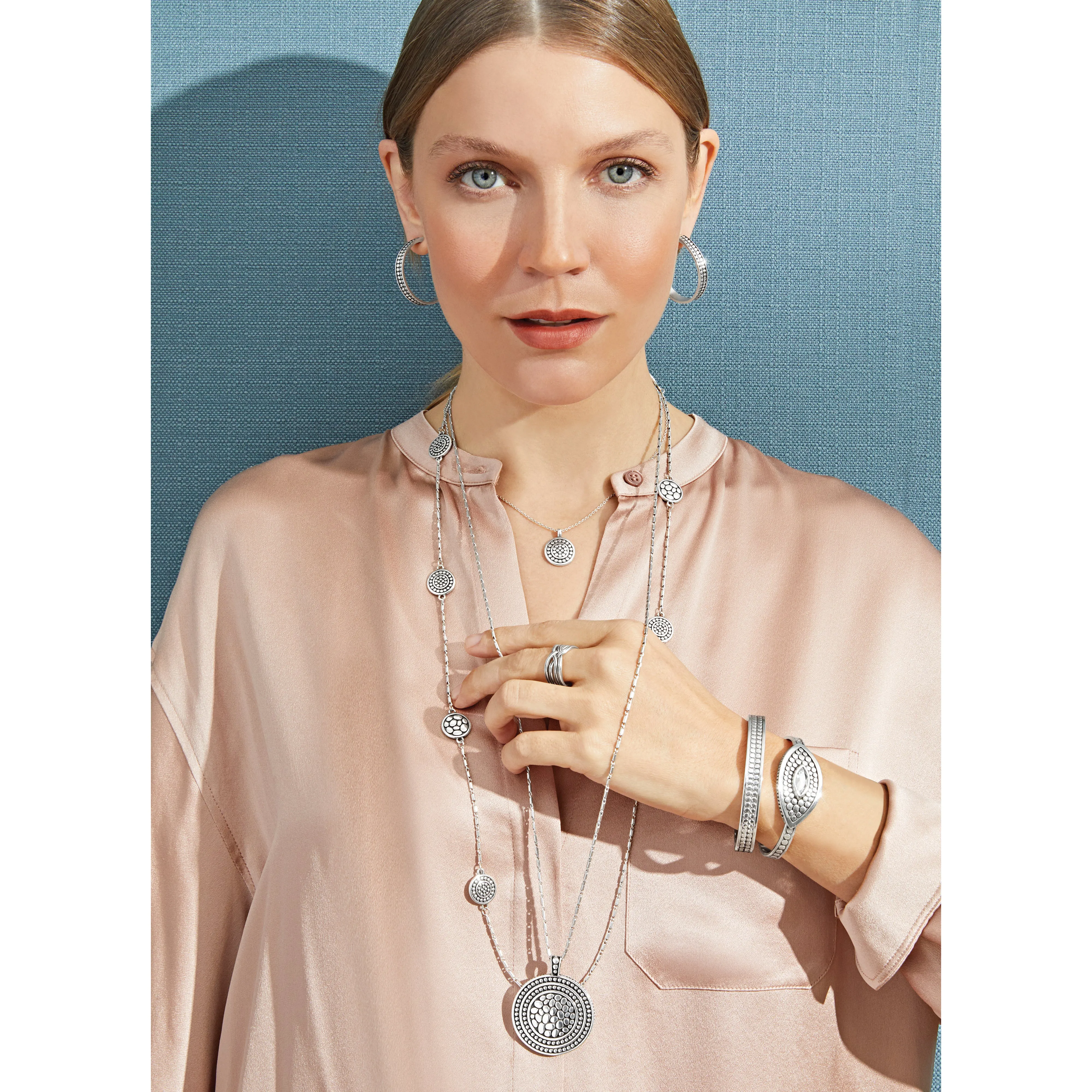 Pebble Round Reversible Long Necklace