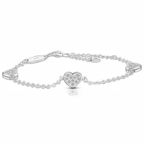 Petite Sterling Silver Heart Bracelets