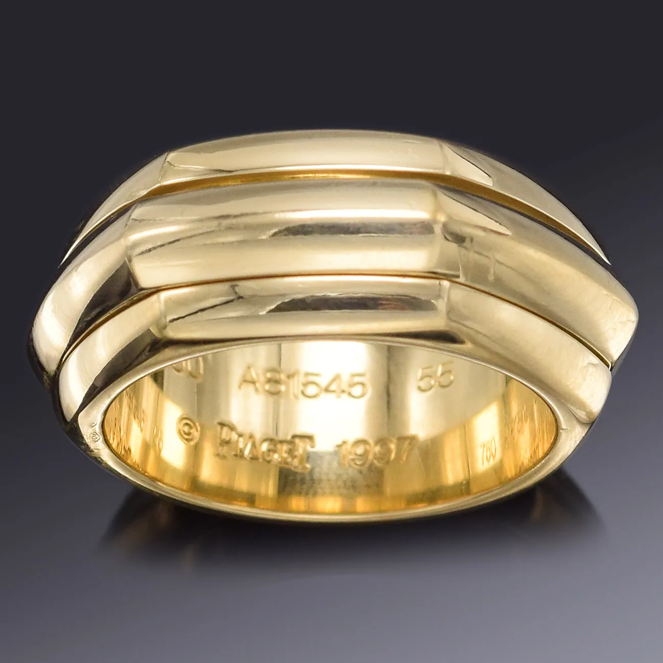 Piaget 18K Gold Possession Rotating Spinner Band Ring Size 55