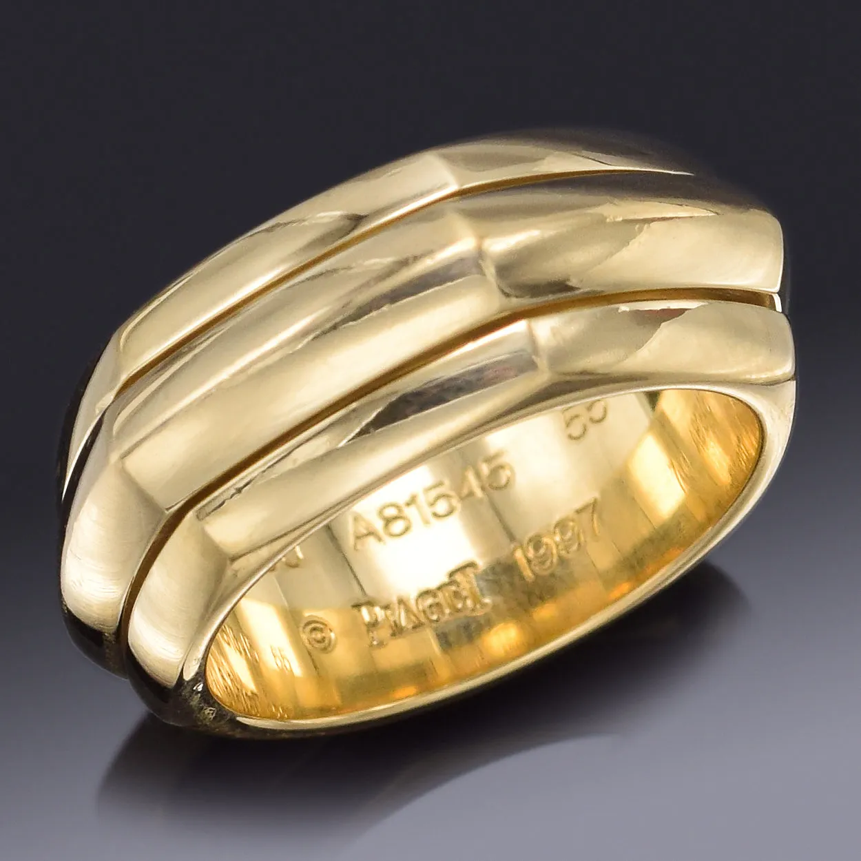 Piaget 18K Gold Possession Rotating Spinner Band Ring Size 55